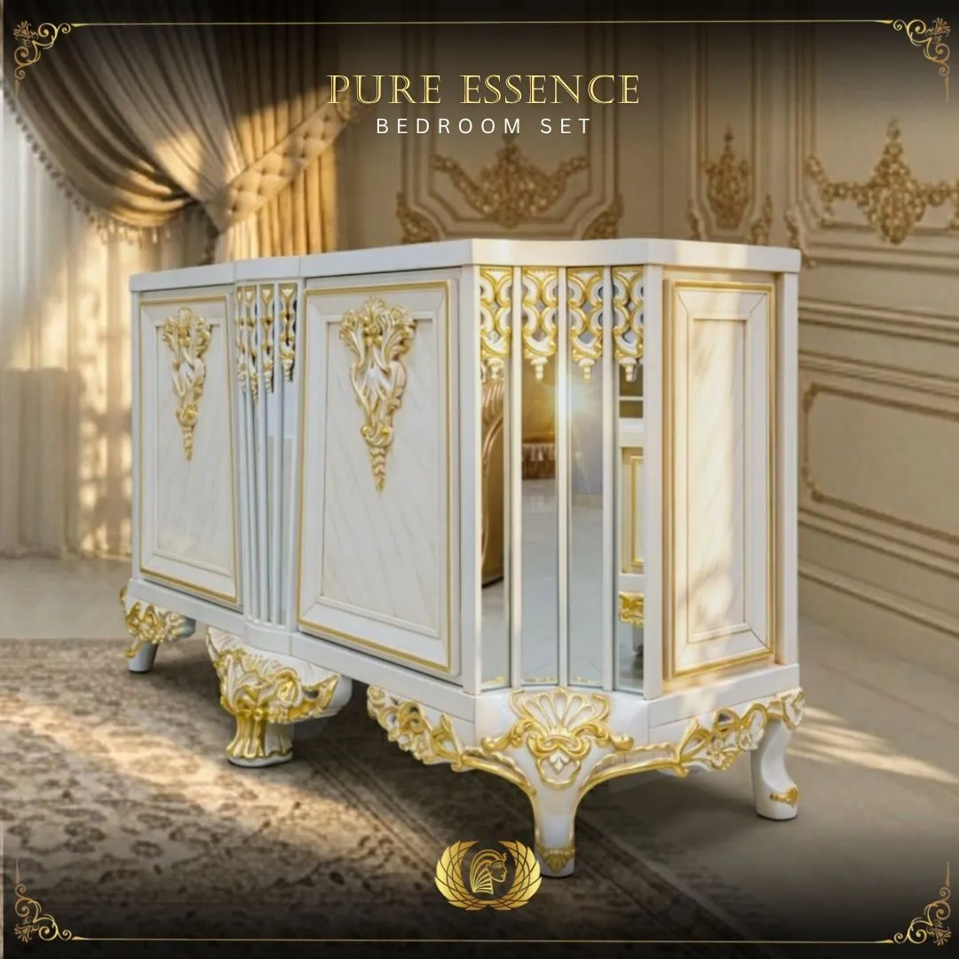 Handmade Cream Mint Green Pure Essence Dresser | Mobilia Cleopatra 3 Mint Green Pure Essence3