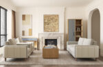 Artisan Barret Lounge Café au Lait Chair in Velvet & Faux Leather By Art Furniture - Image 4