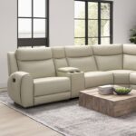Jacobus Motion Sectional – Transitional Beige Leather Luxury
