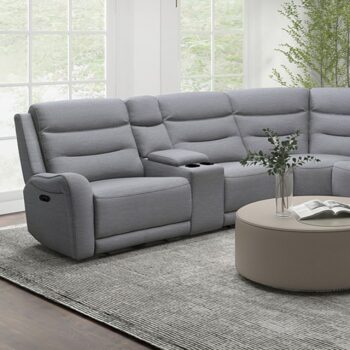 Jacobus Motion Sectional – Transitional Light Gray Leather Elegance