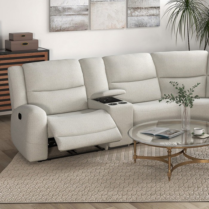 Giraldus Motion Sectional Cm9988Bg-M-Sect Transitional Beige Fabric By Furniture Of America | Mobilia Cleopatra 3 Giraldus Motion Sectional – Transitional Beige Fabric Comfort