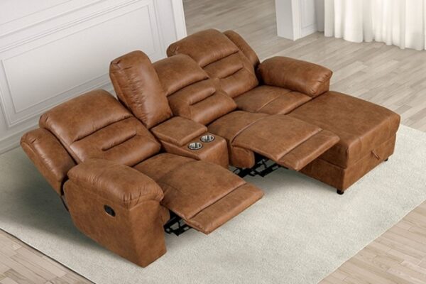 Septimus Sectional – Contemporary Saddle Brown Function & Comfort