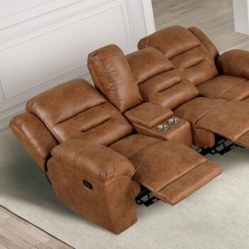 Septimus Sectional – Contemporary Saddle Brown Function & Comfort
