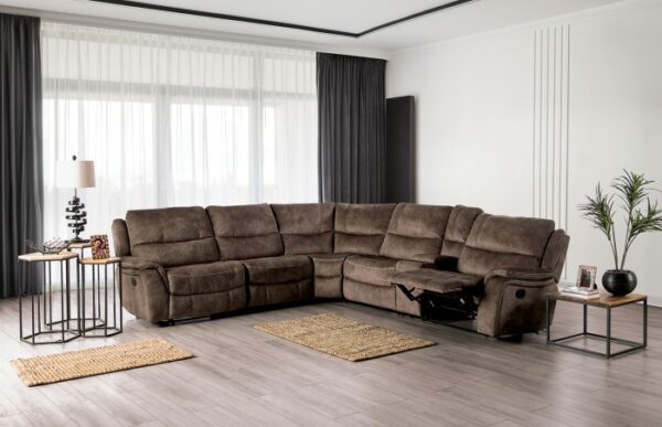 Jerominus Sectional – Transitional Dark Brown Comfort & Function