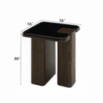 Dana End Table with Natural Marble LV04596 By ACME - Image 2