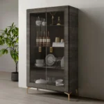 Venezia Curio - Wine Cabinet in Gray Finish DN04719 By ACME