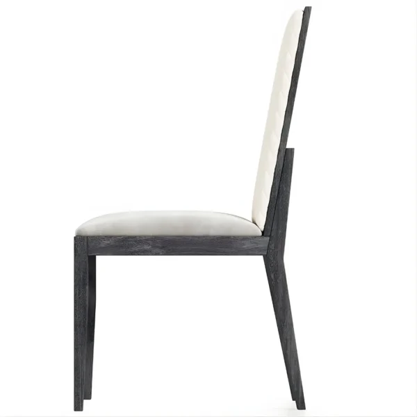 Venezia Dining Side Chair in Gray Leather Set of 2 By ACME - Image 4
