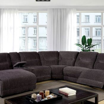 Zuben Sectional – Plush Chenille Comfort with Recliners & Chaise