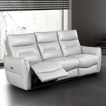 Terentius Power Sofa – Modern Reclining Luxury in Taupe