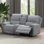 Morcote Power Loveseat – Contemporary Gray Comfort with Modern Functionality