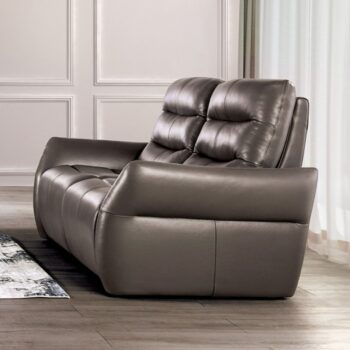 Granucci Italian Leather Power Loveseat – Refined Comfort for Two