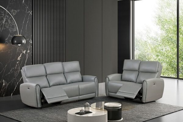 Schlieren Gray Power Sofa – Contemporary Design with Everyday Function