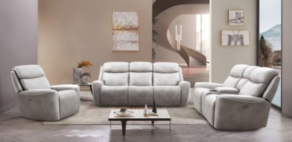 Artemia Light Taupe Power Sofa – The Ultimate Reclining Experience