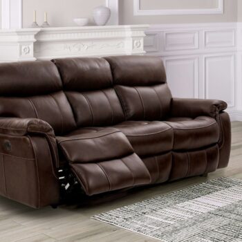 Antenor Brown Power Sofa – Elegant Comfort with Smart Reclining