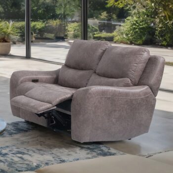 Demetrius Brown Power Loveseat – Oversized Comfort with Modern Style