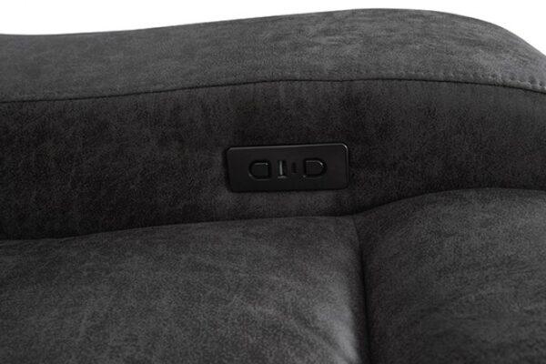 Demetrius Dark Gray Power Loveseat – Contemporary Comfort with Extra Space