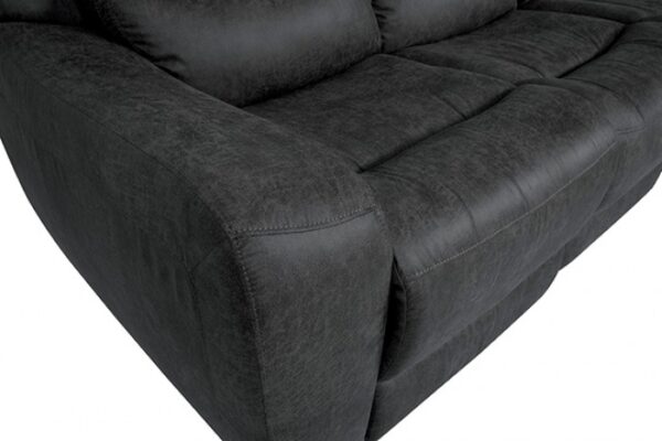 Demetrius Dark Gray Power Loveseat – Contemporary Comfort with Extra Space