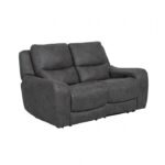 Demetrius Dark Gray Power Loveseat – Contemporary Comfort with Extra Space