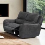 Demetrius Dark Gray Power Loveseat – Contemporary Comfort with Extra Space