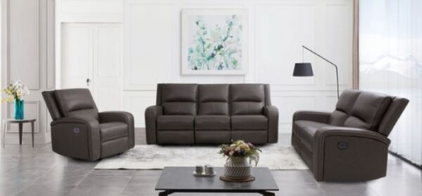 Vasilios Gray Power Loveseat – Contemporary Comfort in a Compact Frame