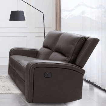 Vasilios Gray Power Loveseat – Contemporary Comfort in a Compact Frame