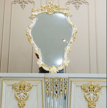 Handmade Cream Mint Green Pure Essence Mirror |