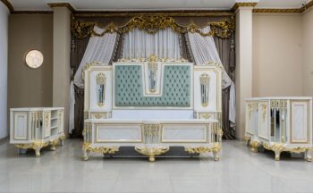 5pcs Handmade Cream Mint Green Pure Essence Bedroom Set