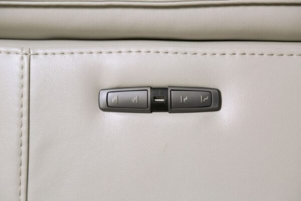 Ascona Light Taupe Power Recliner with Headrest & Footrest