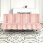 Hinwil Pink Futon Sofa Bed – Stylish Versatility for Modern Living