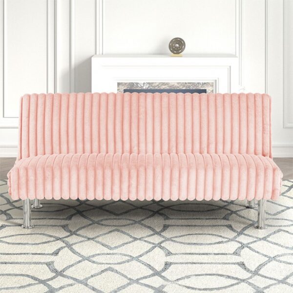 Hinwil Pink Futon Sofa Bed – Stylish Versatility for Modern Living