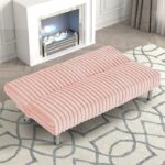 Hinwil Pink Futon Sofa Bed – Stylish Versatility for Modern Living