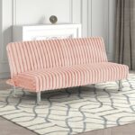 Hinwil Pink Futon Sofa Bed – Stylish Versatility for Modern Living