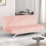 Villeneuve Pink Futon Sofa Bed – Stylish, Space-Saving Comfort