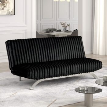 Villeneuve Black Futon Sofa Bed – Sleek Design Meets Everyday Comfort