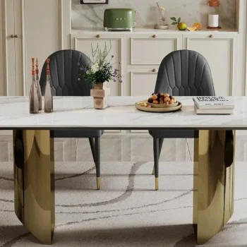 DT513 Black Tempered Glass Dining Table by Artisan Furniture