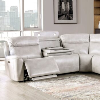Edmondus Power Sectional – Smart Comfort in Light Taupe