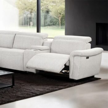 Hieronimus Power Sectional – Contemporary Comfort in Light Gray