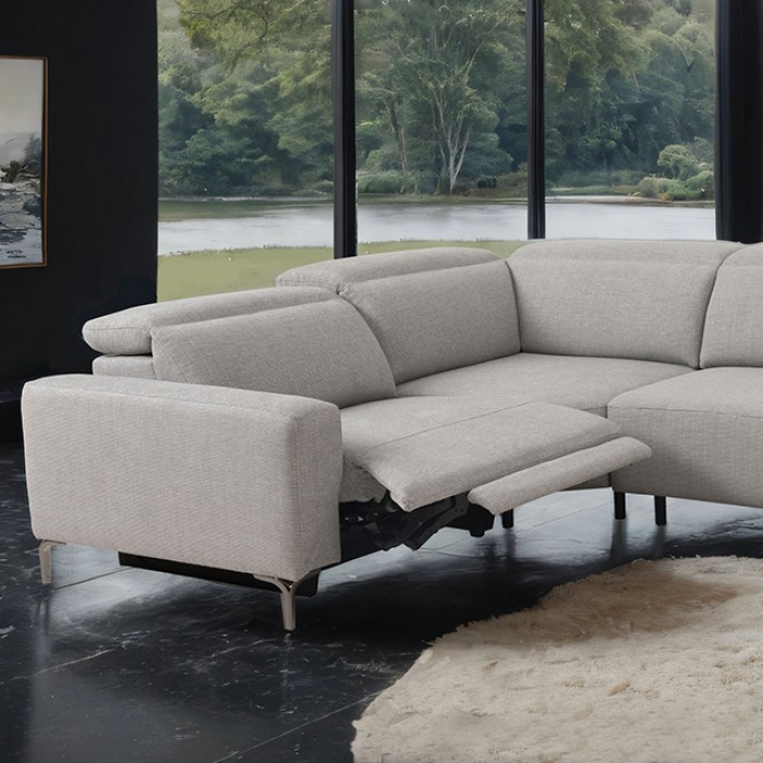 Melancton Power Sectional Cm9933Lg-Sect-Pm Contemporary Comfort By Furniture Of America | Mobilia Cleopatra 3 Melancton Power Sectional – Contemporary Comfort Meets Modern Functionality