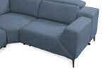 Melancton Power Sectional – Contemporary Comfort in Blue