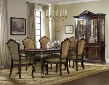 D185 Classic Brown 7PC Dining Set By McFerran