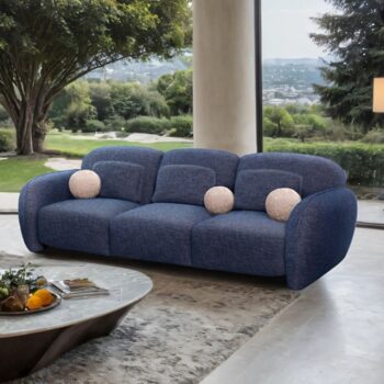 Previti Contemporary Denim Blue Sofa – Bold Style Meets Lasting Comfort