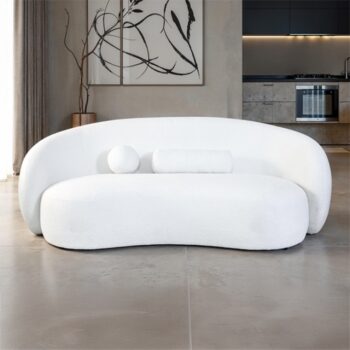 Brevik Contemporary White Sofa – Sculptural Elegance with Everyday Comfort