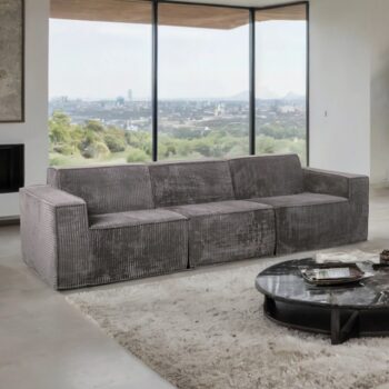 Kimara Dark Gray Sofa (Compressed Foam) – Contemporary Comfort with Smart Design