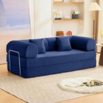 Perri 79" Blue Compressed Sofa – Stylish Comfort with Modern Functionality