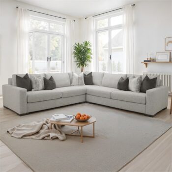 Nerone Light Gray Sectional – Spacious & Comfortable Transitional Sofa