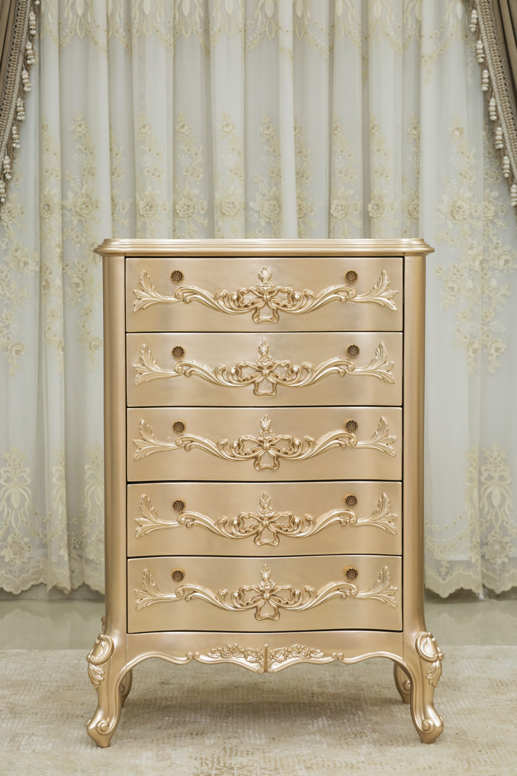 Handmade Golden Rose Sand Chest | Mobilia Cleopatra 3 Handmade Golden Rose Sand Chest - Image 1