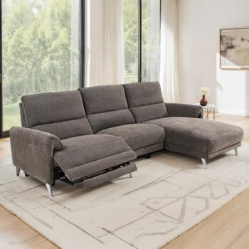 Brande Brown Chenille Power Sectional with Right Chaise – Modern Comfort Meets Everyday Luxury