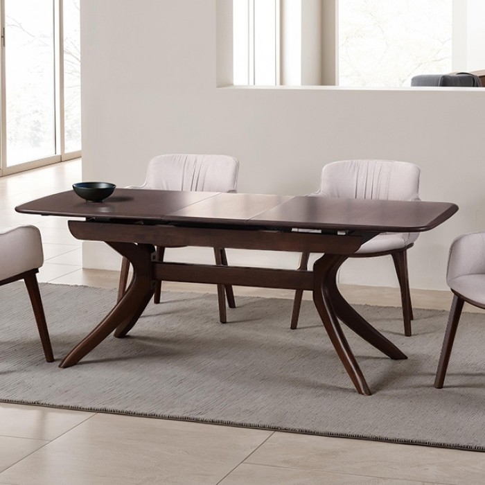 Hadsten 78-Inch Mid-Century Modern Dining Table Fm30004Wn-T-78 Rich Walnut By Furniture Of America | Mobilia Cleopatra 3 Hadsten 78-Inch Mid-Century Modern Dining Table – Rich Walnut