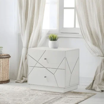Esther Nightstand in White Finish BD05883 by ACME