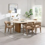Lidi Side Chair in Light Brown Boucle Set of 2 By ACME - Image 2